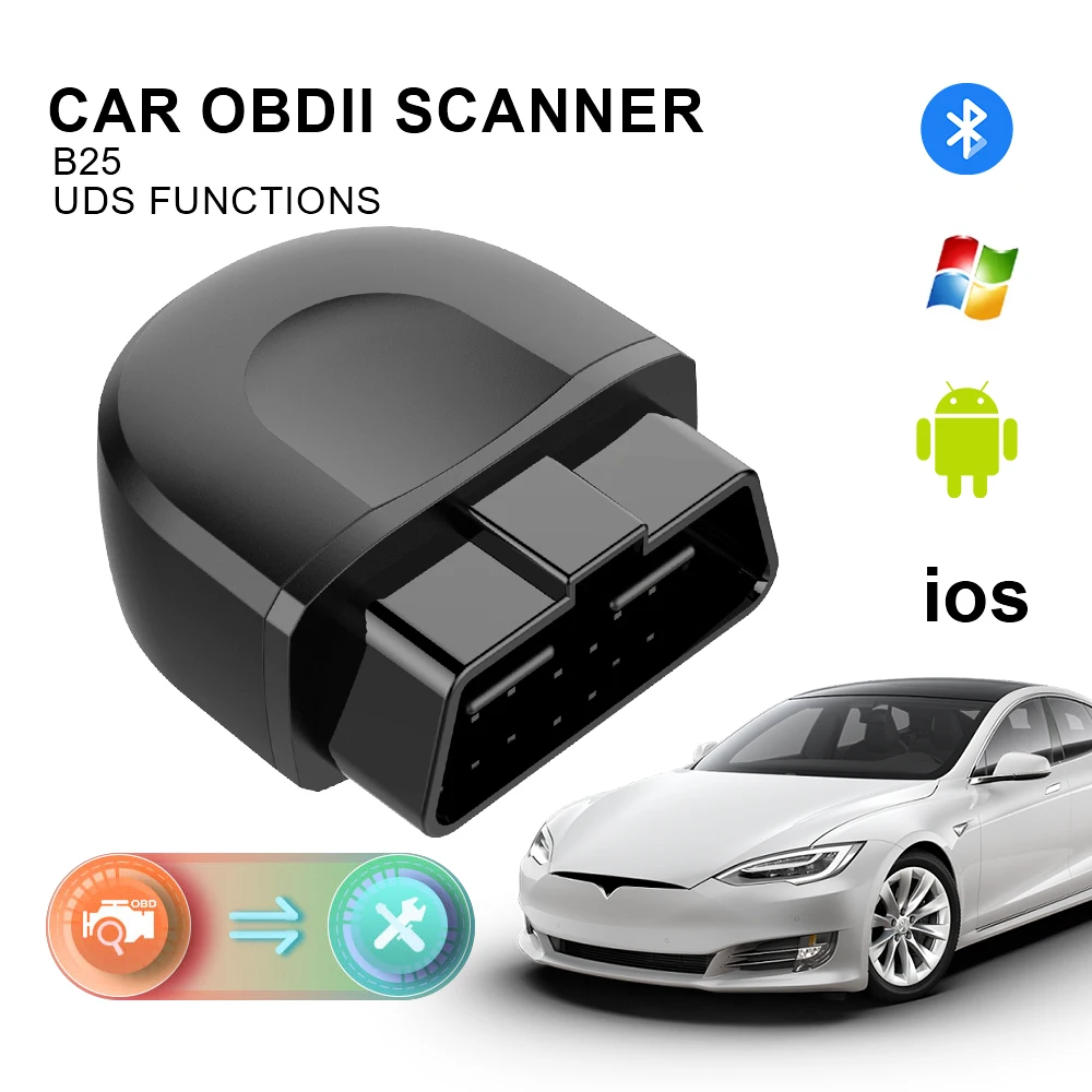 Car Fault Code Reader Bluetooth-Compatible 5.0 Diagnostic Car Scanner Tool On-BDII Auto Diagnostic Tool V1.5 On-BD2 Scanner