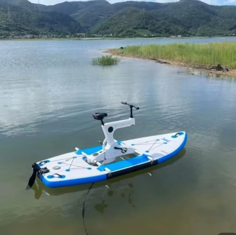 Durable infla  water bikes with pedal drive system for lake and ocean exploration