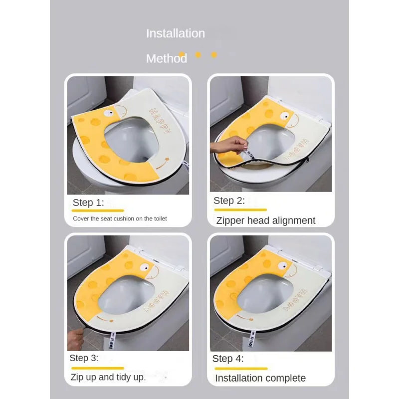 Winter Warm soft toilet seat cover pad home toilet mat pad Four Seasons universal waterproof zipper WC cushion Cape potty case