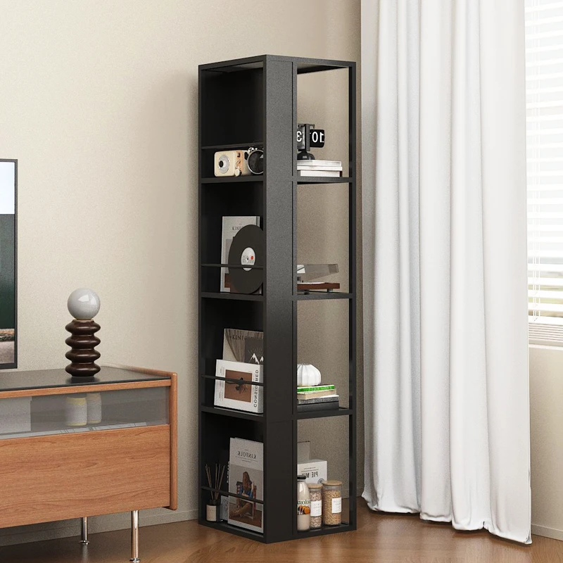 

Wrought iron bookshelf Floor-to-ceiling corner shelf Living room wall storage shelf Office bookcase Display shelf Display