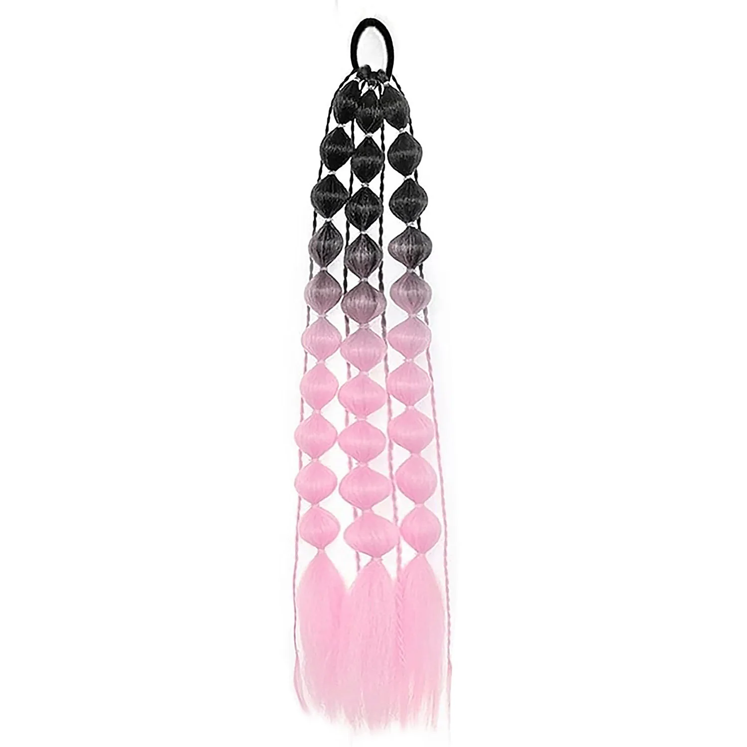 Synthetic Ponytail Extension Colorful Bubble Braid