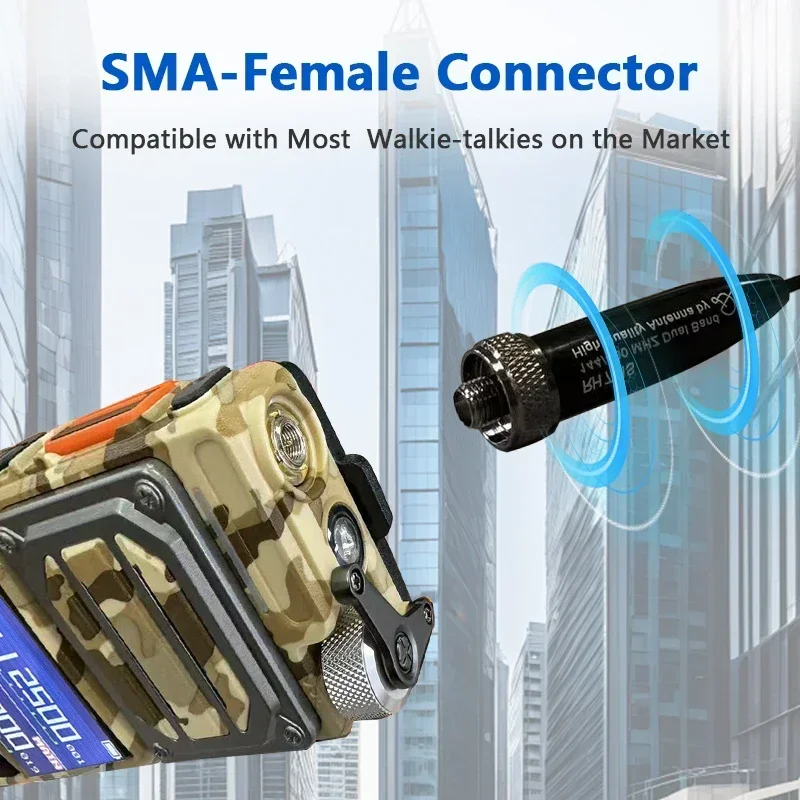 RH771S SMA-Female Ultrafine Antenna Long Range 144/430Mhz For Baofeng UV-82 UV 5R Quansheng UV-K5 UV-K6 Walkie Talkie Accessory