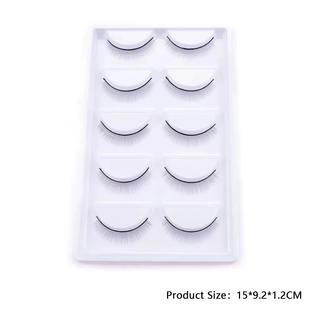 3D Nertsen Valse Wimpers 5 Paar Pluizig Volume Piekerige Wimpers Natuurlijk Uitziende Strip Clusters voor Feest Dagelijks Natuurlijke Naakt Make-up