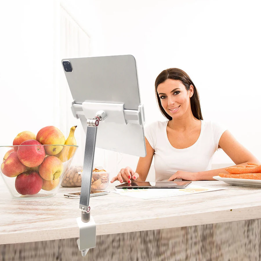 

Adjustable 360 Rotation Phone Stand Portable Lazy Bracket for Bed Mobile Desk Tablet PC Adjustable Clip Clamp Bed Phone Holder