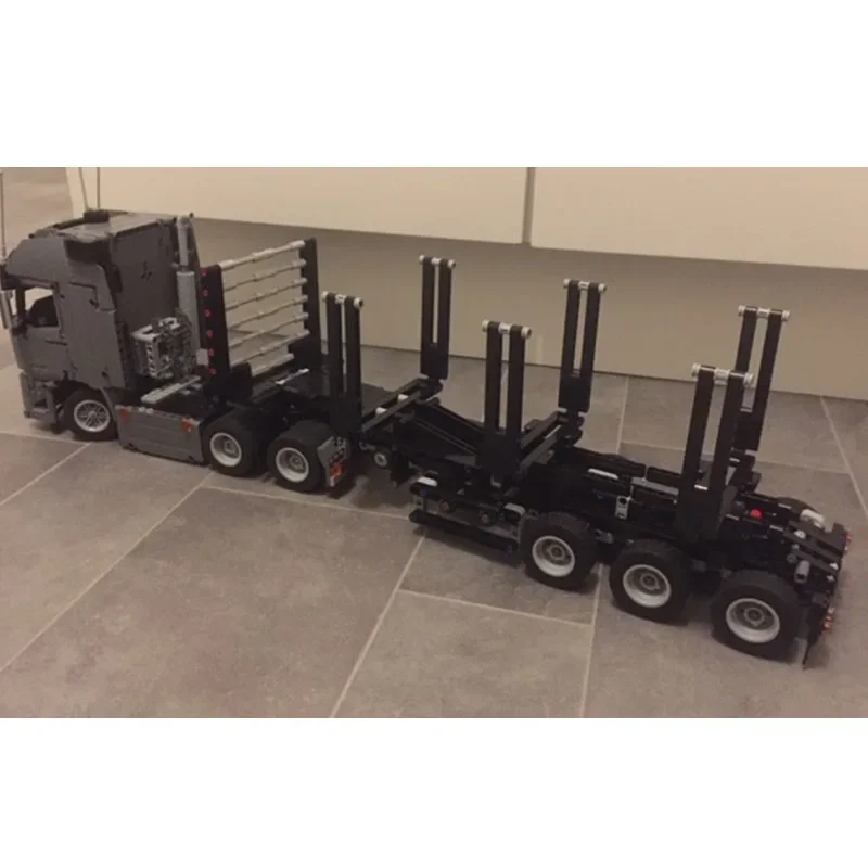 MOC-39874 نموذج مكعبات بناء مقطورة خشبية صغيرة لغابة المدينة الجديدة، 478 قطعة، هدية لعبة عيد ميلاد للأولاد والأطفال