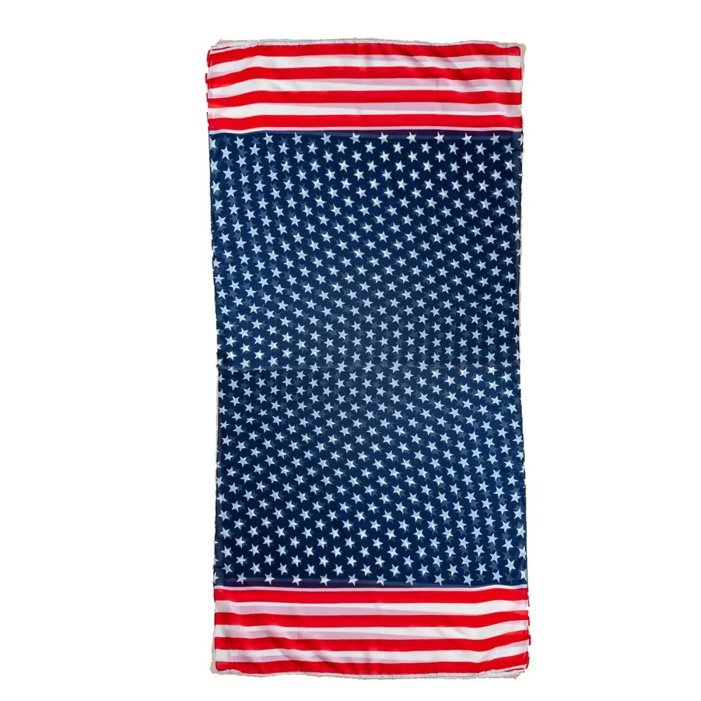 Five Pointed Star Design Flag Scarf Light Luxury Sun Protection American Independence Day Beach Scarf Windproof Scarf Women\'s