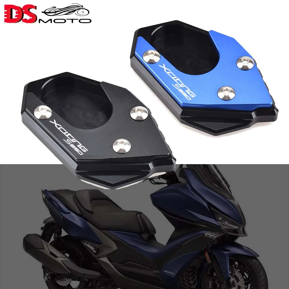 For KYMCO Xciting S350 XcitingS350 2021 2022 Latest Motorcycle Side Stand Extension Plate Kickstand Enlarge Pad CNC Accessories