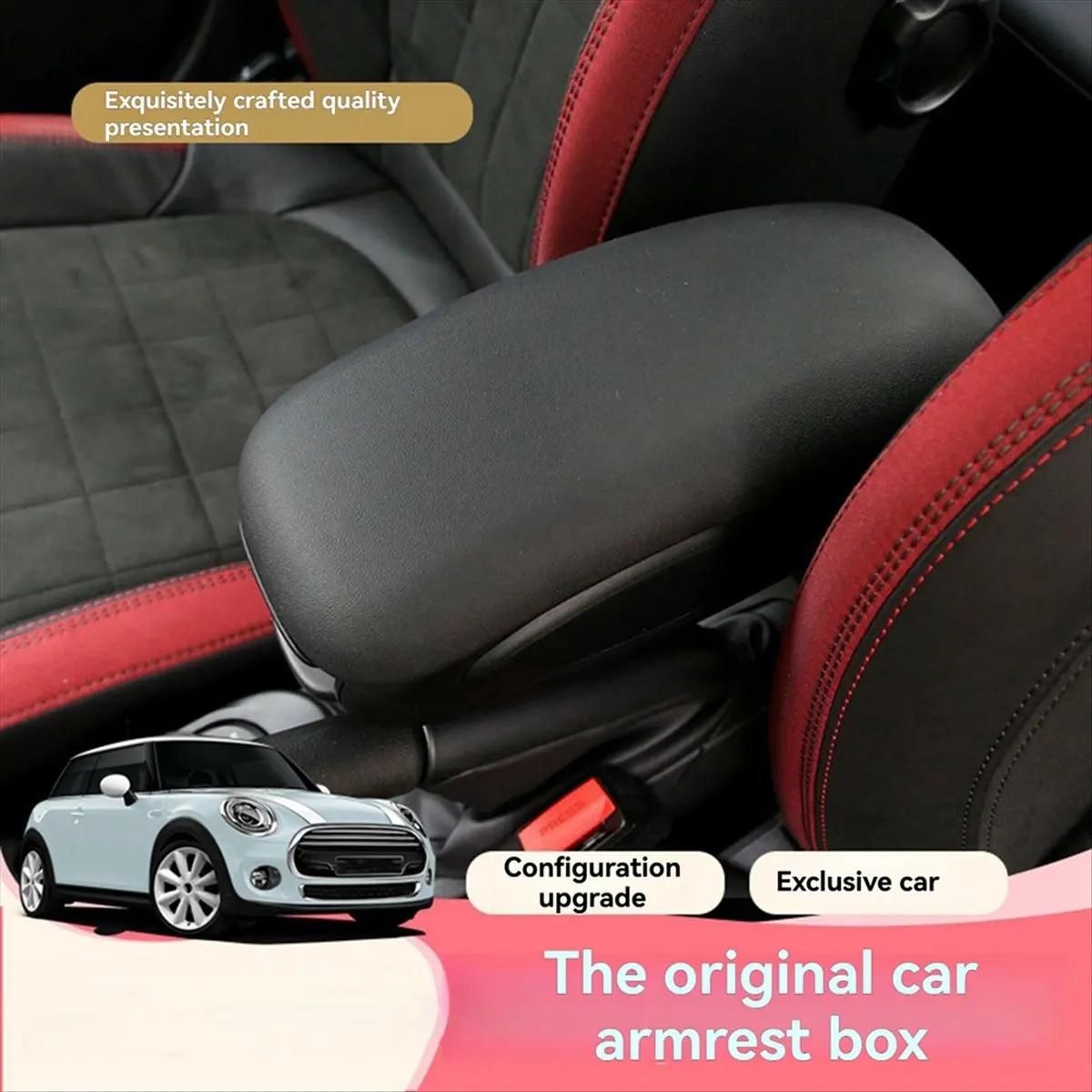 #14V Car Central Control Armrest Box Seat Storage Box for BMW MINI,Storage Box For MINI Cooper,(ABS)