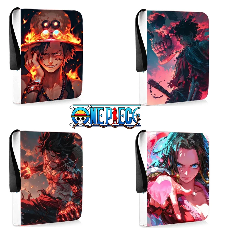 ワンピース合成皮革バインダーカード,9ポケット,ジッパーブック,ゲームコレクション,子供向けギフト,ルフィ,ゾロ,900枚