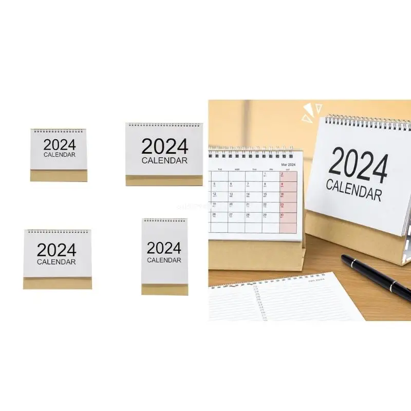 2024 Mini Desk Calendar Study Environment Block Lunar Countdown Calendar Dropship