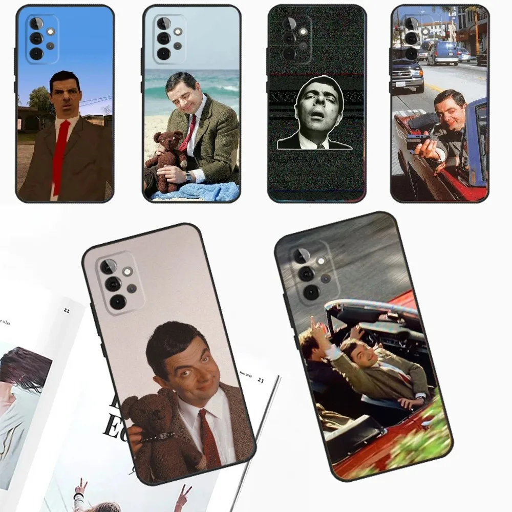 Funny Mr B-BeanS Phone Case For Samsung Galaxy A13,A21s,A22,A31,A32,A52,A53,A71,A80,A91 Soft Black Phone Cover