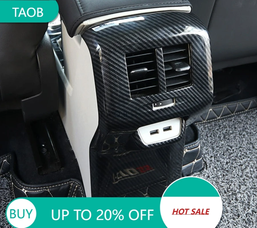 New High Quality Interior Accessories For VW Volkswagen T-Cross T Cross 2019 - 2023 Rear Air Outlet Decorative Frame Anti-kick