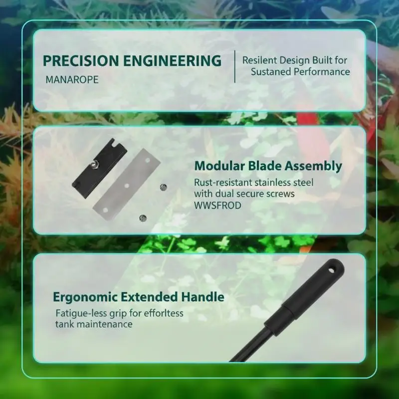 Fish Tank Cleaning Accessory Dual-Use Algae Remover Flat Sand Leveler Suitable for Small to Medium Aquariums
