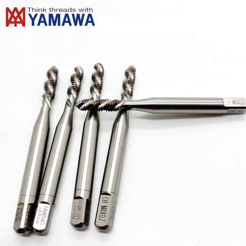 Janpan YAMAWA 1PCS HSSE Left Hand Spiral Fluted Tap UNC UNF 4-40L 6-32L 8-32L 10-24L 10-32L 1/4 3/8 Machine Screw Thread Taps