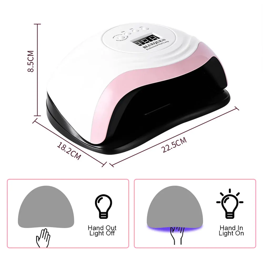 مصابيح احترافية لعلاج الأظافر بالأشعة فوق البنفسجية ، مجفف لتجفيف طلاء الجل ، معدات صالون منزلية ، V7 ، من من من نوع ww #4