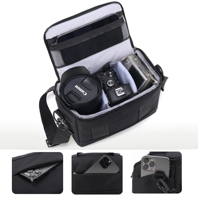 DSLR Camera Handbags Nylon Shoulder Bag Camera Portable Cameras Bag for Sony Nikon Canon Fuji Panasonic DSLR Camera