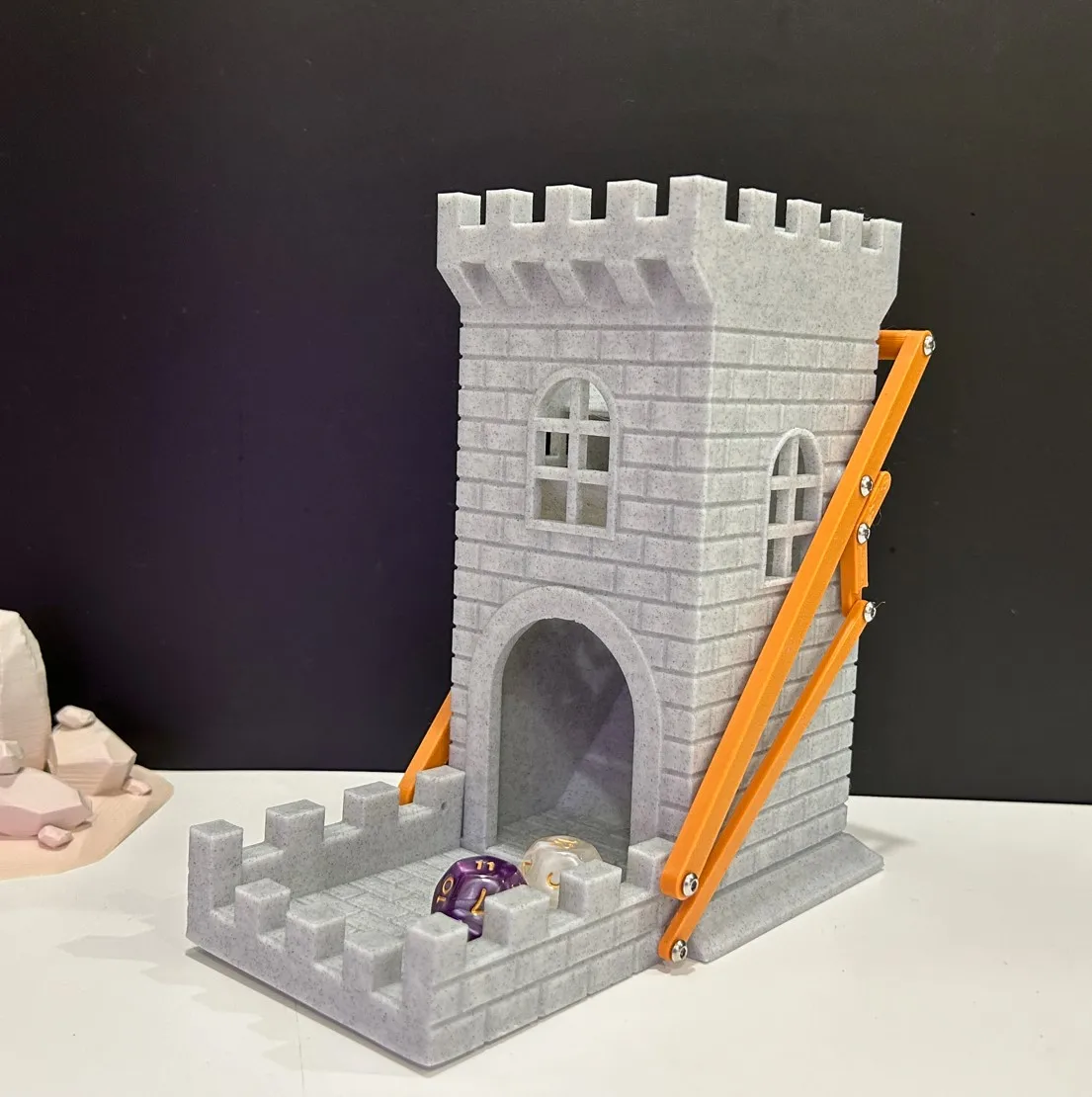 Mechanical Dice Tower dungeons and dragons Dice Tower 3D Printed dnd Dice Tower rpg dice rolling tower MUG Dice tower castle