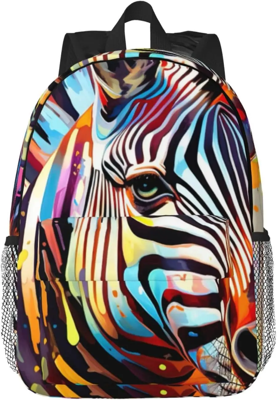 

Abstract Animal Zebra Print Adults Backpack Lightweight Backpacks for Hiking Work Laptop Backpack Men Women