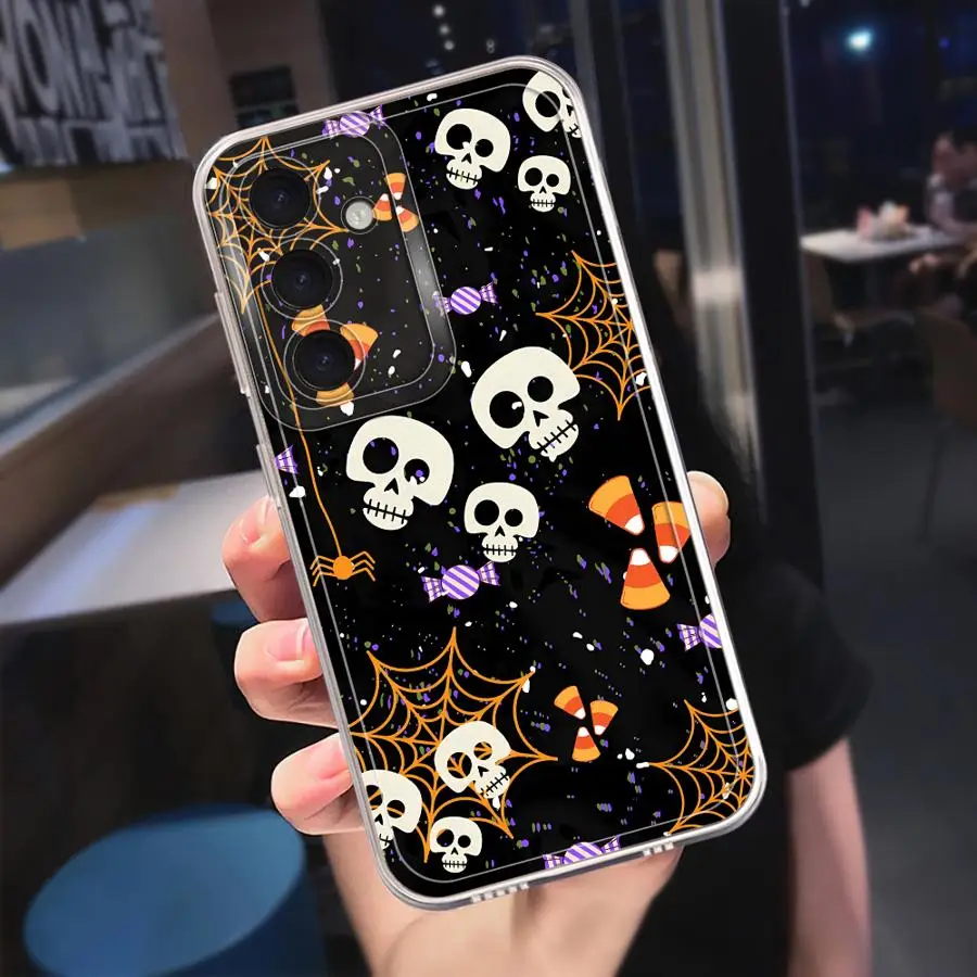 เคสสำหรับ Samsung Galaxy A12 A51 A32 A16 A17 A50 A72 A31 A71 A52s A52 A21s เคสโทรศัพท์แบบนิ่ม ลายมอนสเตอร์เท่ๆ ผีฮาโลวีน