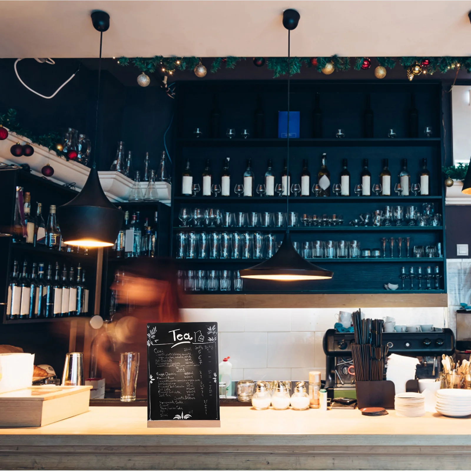 

1 set Standing Chalkboard Sign Small Blackboard For Writing Tabletop Message Board Desktop Chalkboard Multi-Functional Erasable