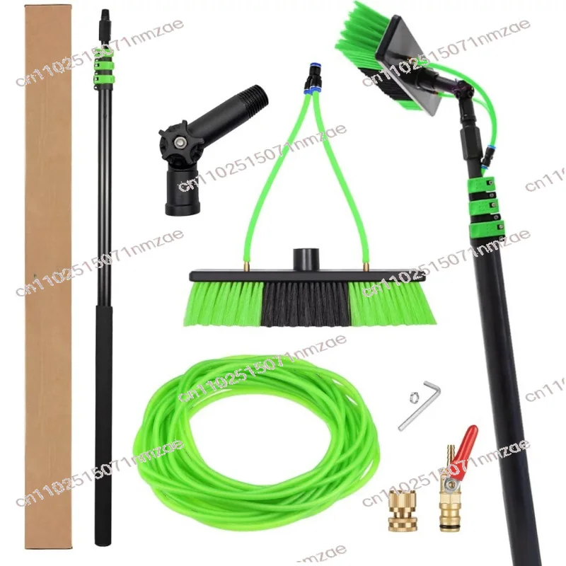Solar Panel Cleaning Brush with Water Spray,multifunctional Brush Carbon Fiber Telescopic Rod Photovoltaic Panel Cleaning Brush