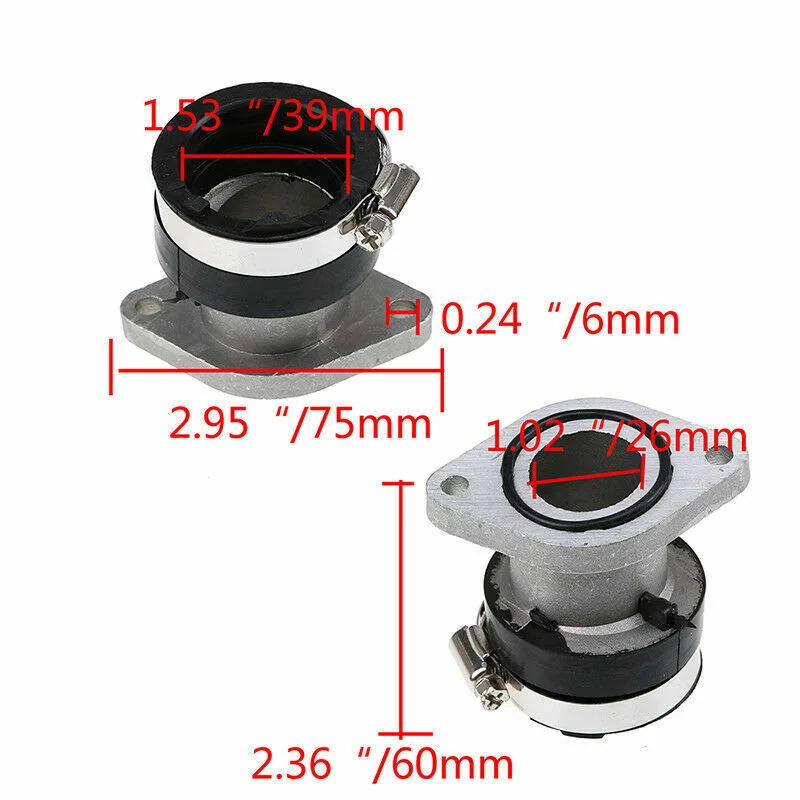 Adaptador de interfaz de carburador de junta múltiple de admisión, arranque para Yamaha YFM250X Bear Tracker 1999, 2000, 2001, 2002, 2003, 2004