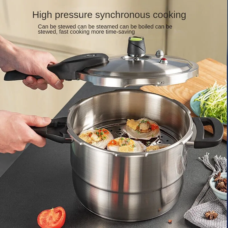 ASD High Pressure Cooker 304 Stainless Steel Safety Six Insurance Explosion Proof Stew Pot Suitable Gas Stove Induction Cooker