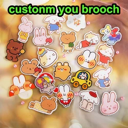 Custom Acrylic Pins Cartoon Photo Customized Logo Anime Cute Plastic Personalized Badge Popular Gifts Brooches Fashion