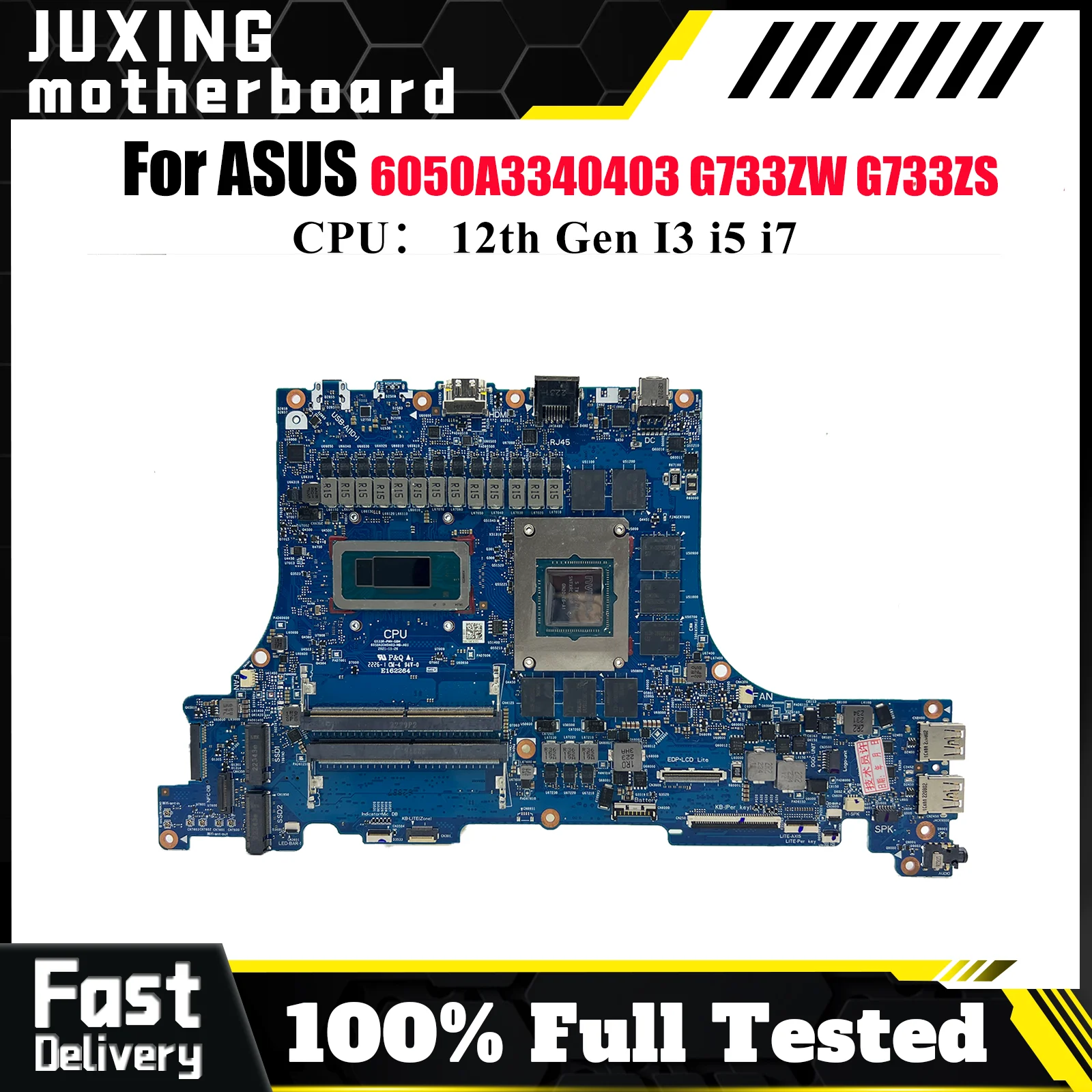 

6050A3340403 Материнская плата для ноутбука ASUS ROG Strix SCAR 17 G733Z G733ZS G733ZW G733ZM Материнская плата с 12-го поколения I3 i5 i7 tests ОК