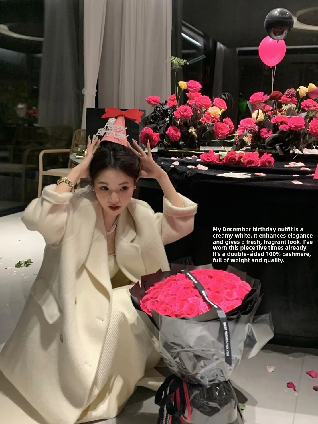 

Double-Sided 90% Wool Long Coat by Wu Daxiao Flip Collar Ele Commute Sle Women's Faion Winter 2023 Straight Cut