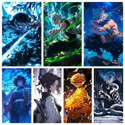 Fulll Square Round Diamond Art Painting Kits Demon Slayer Anime Cross Stitch Collection Decorative Paintings Embroidery