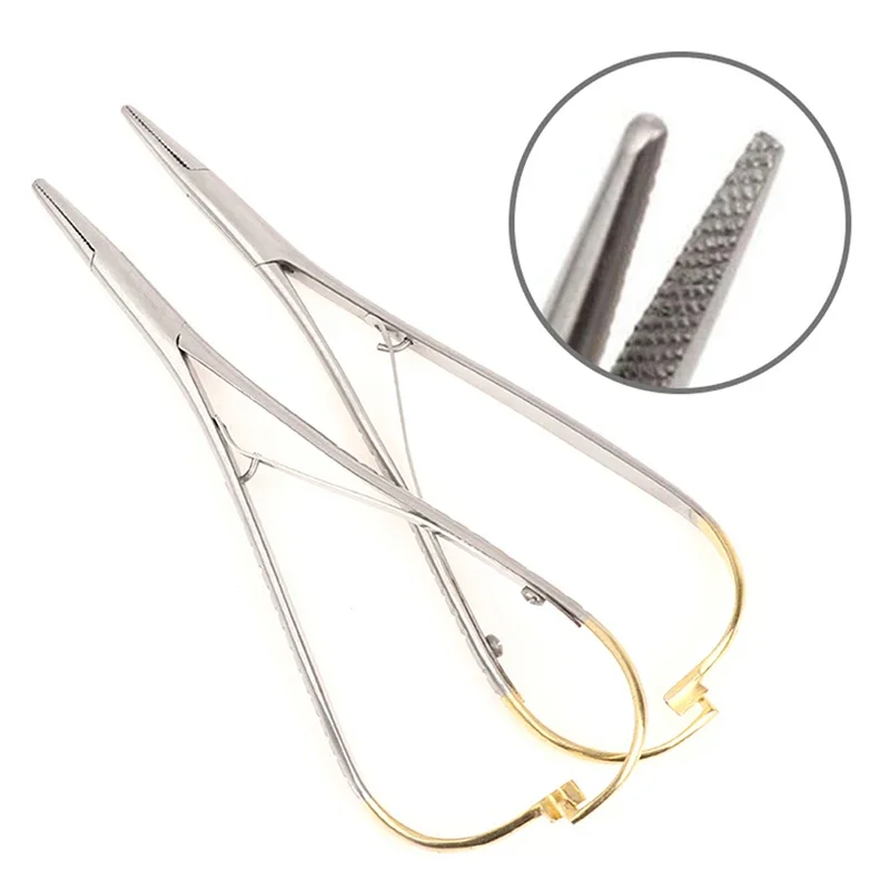 

Dental Needle Holder Surgical Instruments Dental Orthodontic Mathieu Needle Holder Tip TC Premium Dental Tools 14cm Clamps