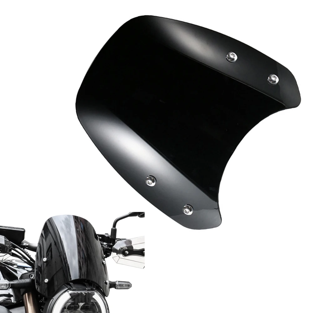 1PCS Motorcycle Windshield Accessories Included Fit for Honda CB650R 2019 2020 2021 10.3*10.0in Plastic Black Wind Deflector