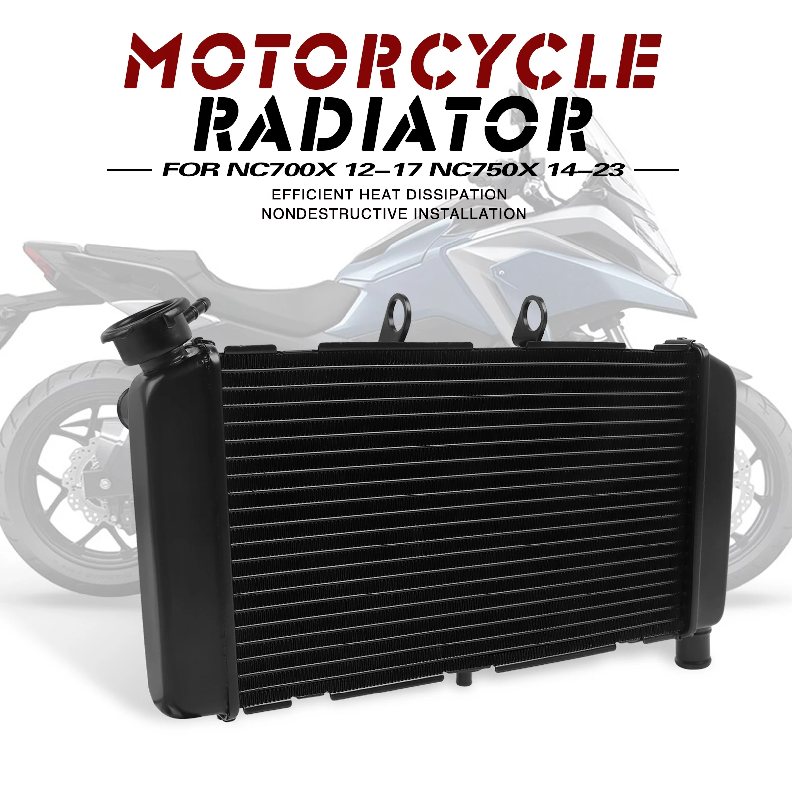

For Honda NC700X NC700/XD 2012-2017 NC750S NC750X ABS DCT 2014-2023 Motorcycle Engine Radiator Cooling Cover Engine Water Tank