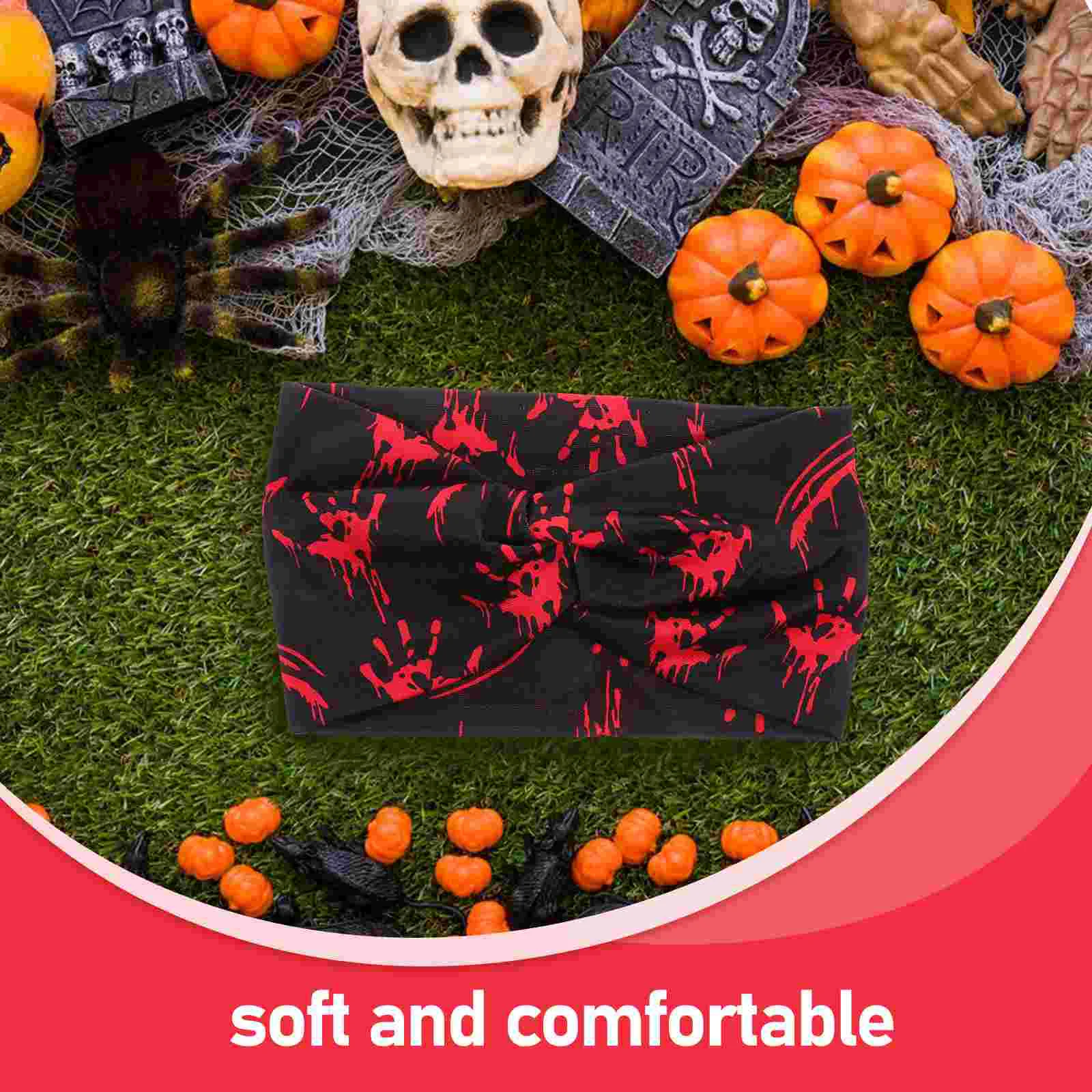 Halloween Headbands Stretch Spider Horror Costumes Women Pumpkin Wrap Sweatband European American Festive Party Accessories