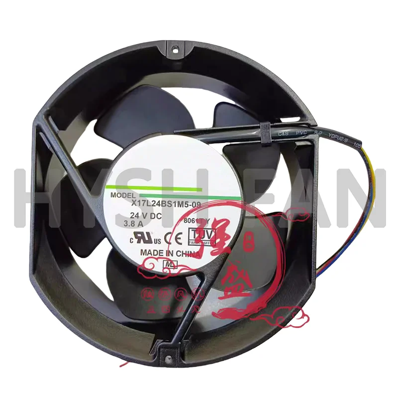 

X17L24BS1M5-09 New Original 24V 3.8A 17250 Semi-circular Shaft Diffused Heat Fan