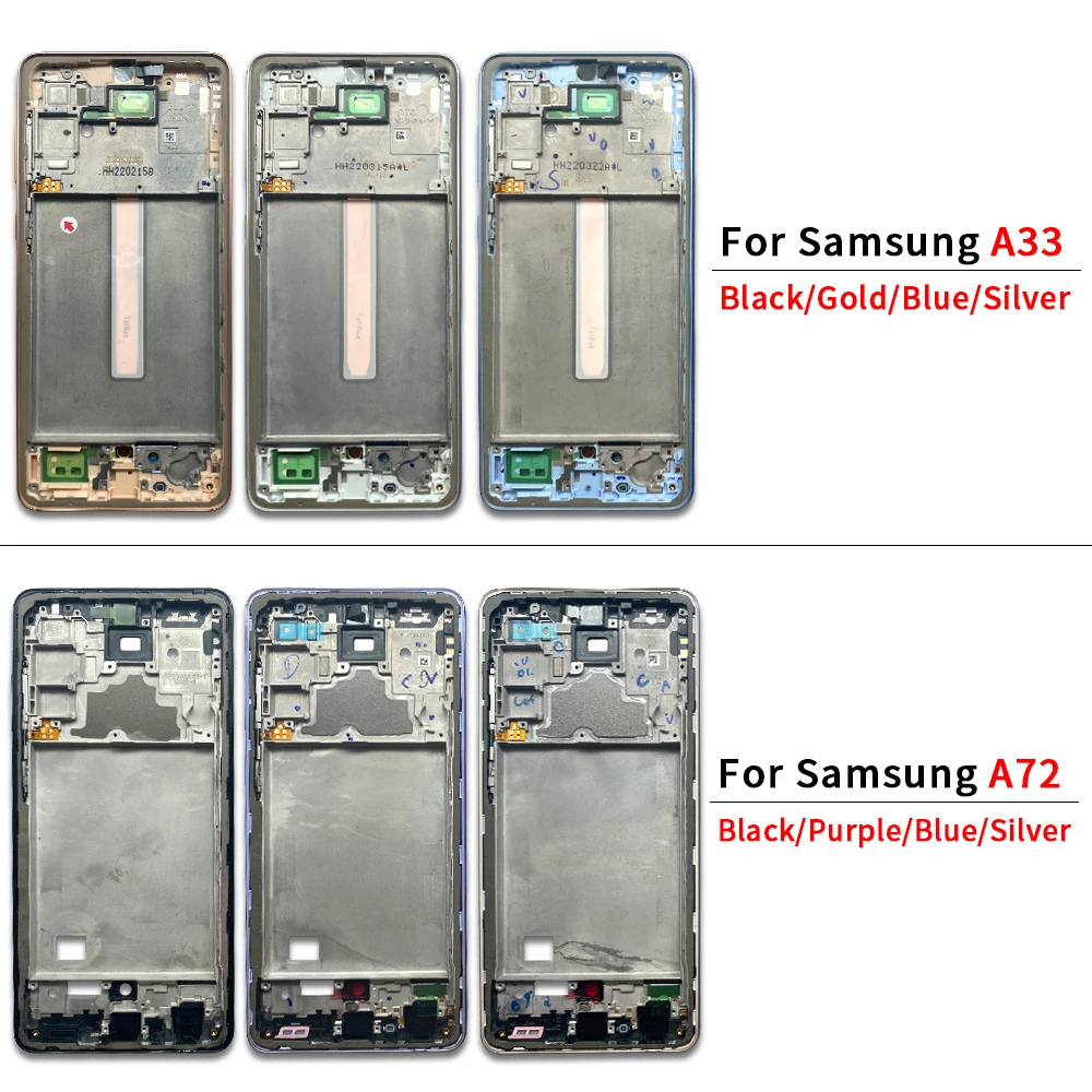 NEW Replacement Front Housing LCD Screen Middle Frame Cover Bezel Plate Parts For Samsung A33 A52 A52S A53 A72