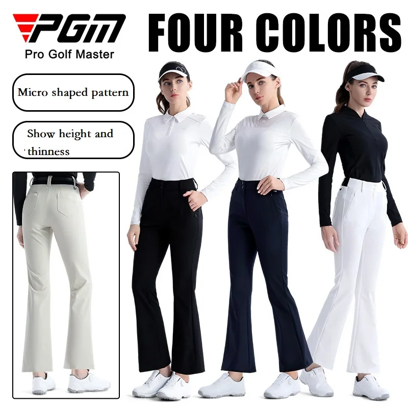 

Pgm Women Flared Bottoms Golf Pants Leisure Women Sports Trousers Lady High Waist Slim Sweatpants Spring Autumn Golf Wear