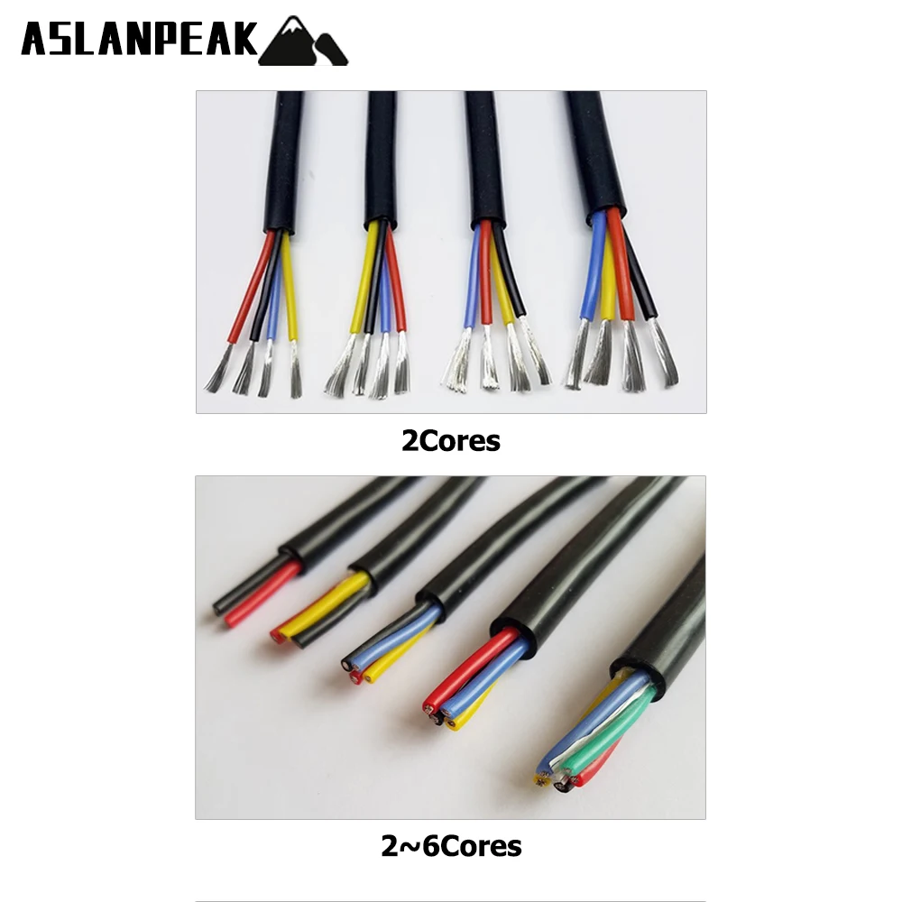 Silicone material Insulat cable Sheath cable Silicone Jacket cable Super soft Electrical Extension wires Heat-resistant wire