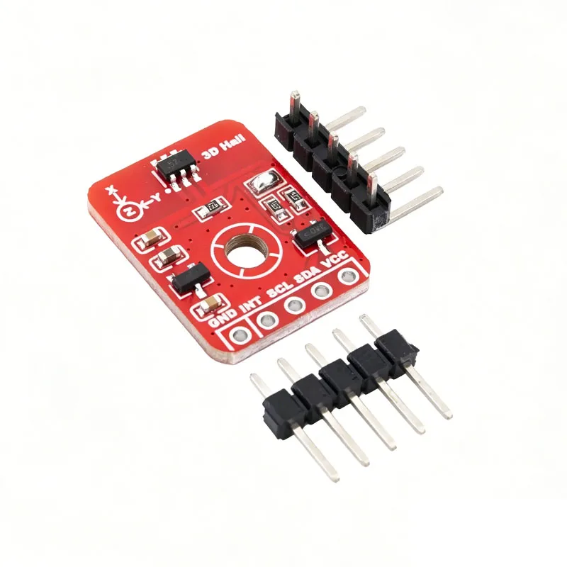 Moduł czujnika Halla 3D TMAG5273, interfejs I2C, energooszczędny liniowy magnetometr z 12-bitowym ADC i obliczeniem kąta za pomocą CORDIC. — zdjęcie produktu 6