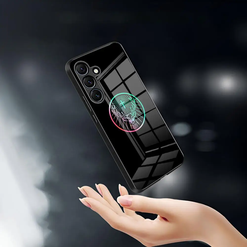 Jagermeister شعار قضية الهاتف لسامسونج غالاكسي S25 S24 S23 S22 S20 S21 نوت 20 الترا زائد Fe غطاء زجاجي فضي ملون #6