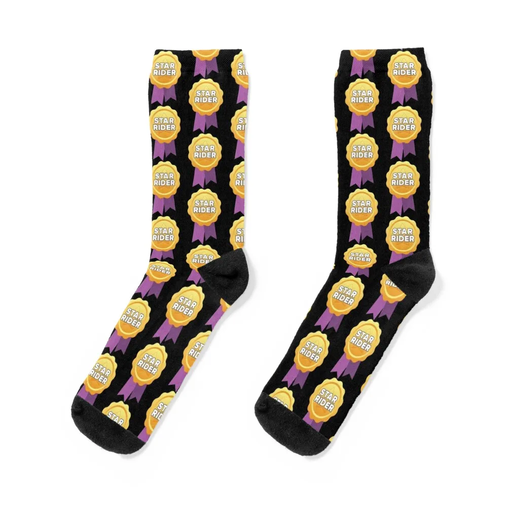 Star Rider Logo Socks aesthetic cartoon anime christmas gift Socks Ladies Men's