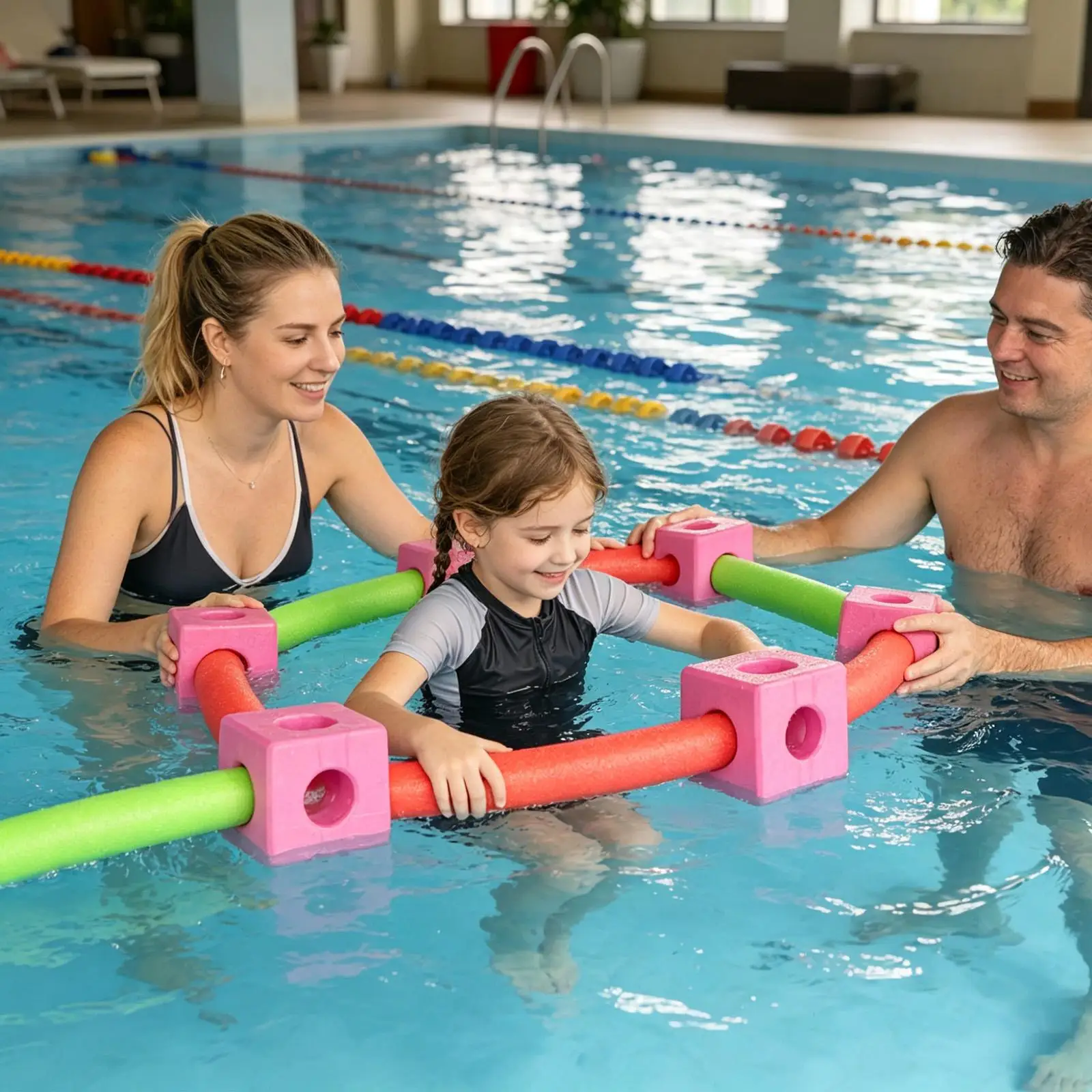 

Colorful EVA Soft 6-Hole Pool Noodles Swimming Noodles Connector for Children Boys Girls Adults Family Home Backyard Beach