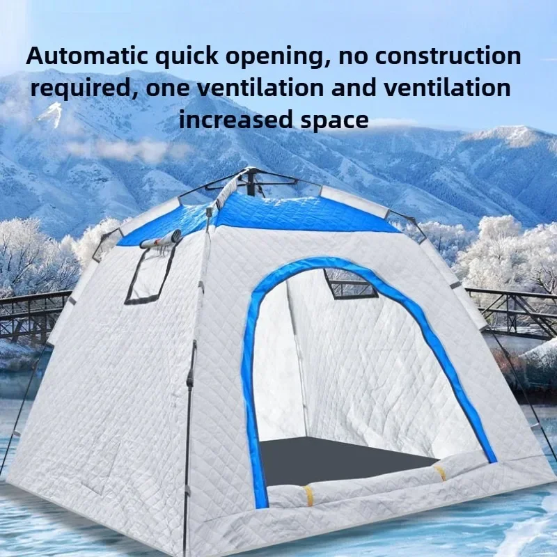 

Camping Reinforced Outdoor Tents Thickened Ice Fishing Tents Four-corner Winter Fishing Large Space Tent Tourism Equipment