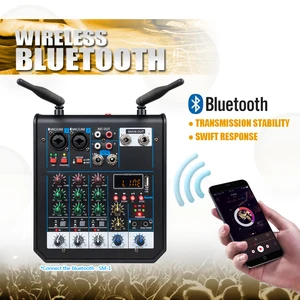 4 -Channel DJ Audio -Mischkonsole mit Bluetooth -Mixer Wireless UHF -Mikrofon für Home Karaoke Studio 10 Hauptverkaufsredner 4 - №8