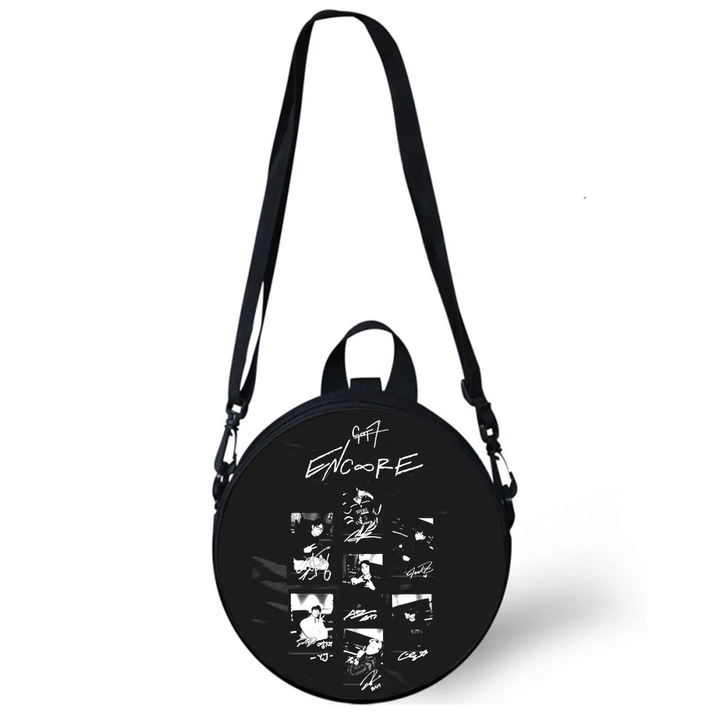 GOT7 KPOP Kind kindergarten Tasche 3D Druck Crossbody Schulter Taschen Für Schule Frauen Mini Runde Rucksäcke Rugtas Baga