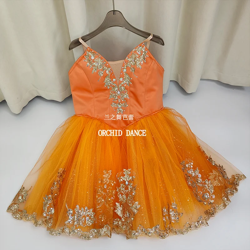 

BT250656 High Quality Custom Size Kids Girls Ballet Dance Performance Wear Gilsay Cream Long Romantic Tutu Dress