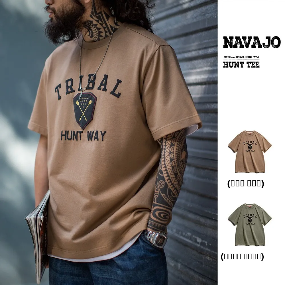 

Maden American Retro Navajo Print Indian Loose ort Sve Cotton T-irt for Men Spring Summer Casual round Ne Top