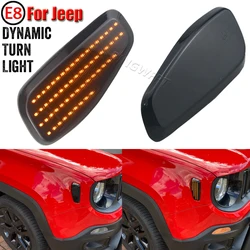 2Pcs LED Dynamic Turn Signal Light For 2015-2022 Jeep Renegade Side Mirror Blinker Arrow Sequential Flasher Repeater Indicator