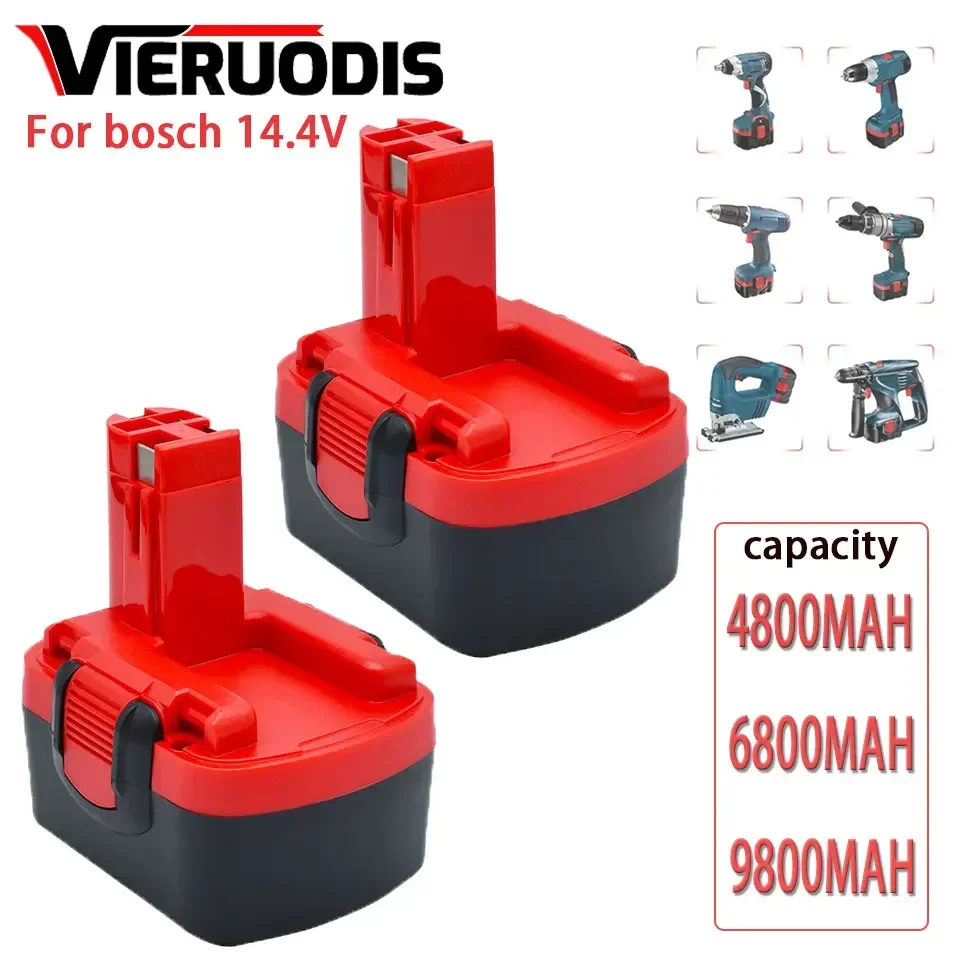 

For Bosch 14.4V 6800mAh Ni-MH Rechargeable Power Tool Battery For Bosch BAT038 BAT040 BAT041 BAT140 BAT159 batterie